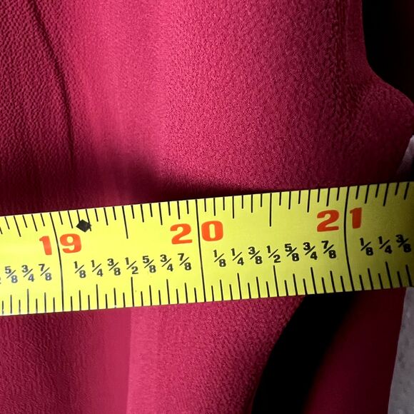 Valette Sz S Burgundy 3/4 Dolman Sleeve Blouse Open Back 3 Straps - Picture 10 of 10